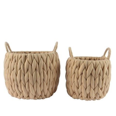 SET 2 CESTE INTRECCIATE BEIGE